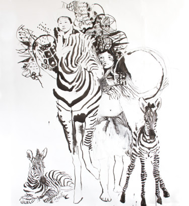 Zebra Girl and Child